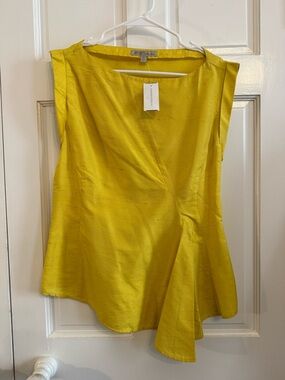 Banana Republic Heritage Collection Asymmetrical Top in a golden yellow 10 small